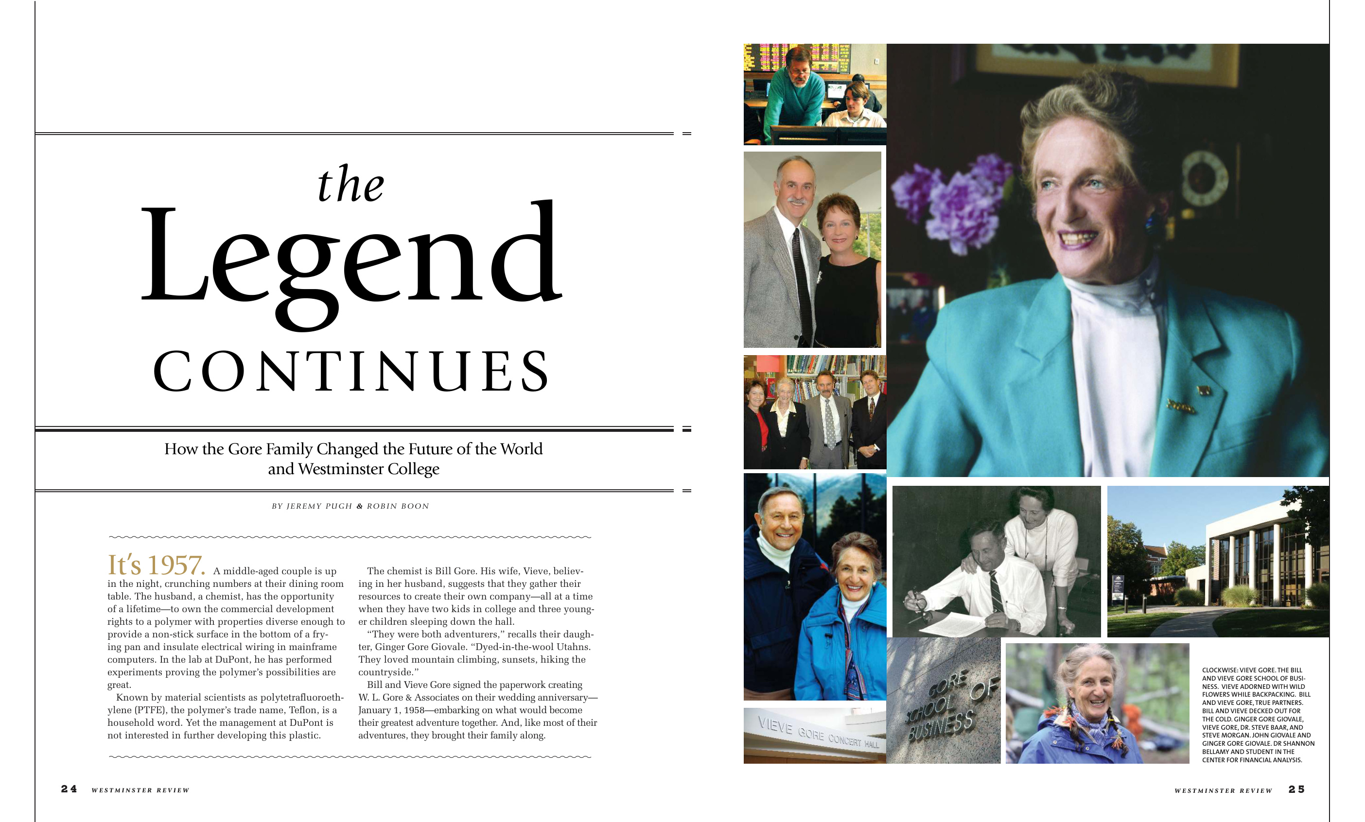 The Legend Continues: How the Gore Family Changed the Future of the World and Westminster College